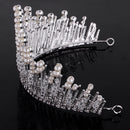 Wedding Bridal Bridesmaid Alloy Artificial Pearls Rhinestones Charms Crown Head Decor Jewelry Headband Tiara Silver