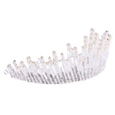 Wedding Bridal Bridesmaid Alloy Artificial Pearls Rhinestones Charms Crown Head Decor Jewelry Headband Tiara Silver