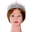 Wedding Bridal Bridesmaid Alloy Artificial Pearls Rhinestones Charms Crown Head Decor Jewelry Headband Tiara Silver