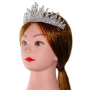 Wedding Bridal Bridesmaid Alloy Artificial Pearls Rhinestones Charms Crown Head Decor Jewelry Headband Tiara Silver