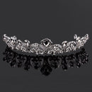 Diamante Heart Rhinestone Crystal Wedding Bridal Crown Headband Tiara Prom