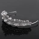 Wedding Bridal Bridesmaid Alloy Crystal Rhinestones Artificial Pearls Charms Crown Head Decor Jewelry Headband Tiara Silver