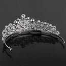 Wedding Bridal Bridesmaid Alloy Crystal Rhinestones Artificial Pearls Charms Crown Head Decor Jewelry Headband Tiara Silver