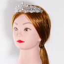 Wedding Bridal Bridesmaid Alloy Crystal Rhinestones Artificial Pearls Charms Crown Head Decor Jewelry Headband Tiara Silver