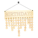 Family & Friends Birthday Anniversary Wooden Plaque Board Calenders 50 Discs