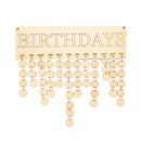 Family & Friends Birthday Anniversary Wooden Plaque Board Calenders 50 Discs