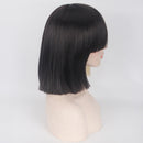 Straight Half Black Blonde Wig 2 Tone Shoulder Length Comic Cosplay Costume
