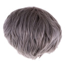 Women Old Lady Wig Curly Short Gray Hair Grandma Granny Cosplay Fancy Dress