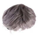 Women Old Lady Wig Curly Short Gray Hair Grandma Granny Cosplay Fancy Dress