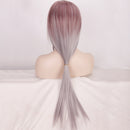 Fashion Girls Taro Purple Gray Gradient Hair Long Straight Wig Harajuku Wig