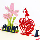 Happy Mother's Day Mum Birthday 3D Pop Up Greeting Card Thank You Card I Love Mom Gift Handmade Kirigami Art Design