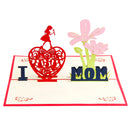 Happy Mother's Day Mum Birthday 3D Pop Up Greeting Card Thank You Card I Love Mom Gift Handmade Kirigami Art Design
