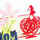 Happy Mother's Day Mum Birthday 3D Pop Up Greeting Card Thank You Card I Love Mom Gift Handmade Kirigami Art Design