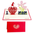 Happy Mother's Day Mum Birthday 3D Pop Up Greeting Card Thank You Card I Love Mom Gift Handmade Kirigami Art Design