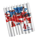 American USA 4th July Independence Day Painted Polyester Bath Shower Curtain