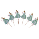 24PCS Assorted Dancing Princess Cupcake Picks Cake Toppers Party Decoration