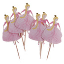 24PCS Assorted Dancing Princess Cupcake Picks Cake Toppers Party Decoration