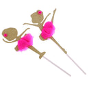 2Pieces Ballerinat Birthday Girl STAND UPS STANDUP Edible Cup Cake Toppers