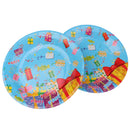 10 Pieces 7 Inch Round Gift Boxes Paper PLATES Baby Shower Kids Birthday Party Tableware Supplies