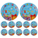 10 Pieces 7 Inch Round Gift Boxes Paper PLATES Baby Shower Kids Birthday Party Tableware Supplies
