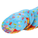 10 Pieces 7 Inch Round Gift Boxes Paper PLATES Baby Shower Kids Birthday Party Tableware Supplies