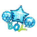 Blue Aluminum Film Star Round Boy Letter Baby Balloons Set Kids Baby Shower Christening Birthday Party Supplies