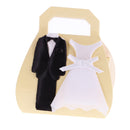 12 Pcs Paper Card Bride and Groom Wedding Party Favor Candy Boxes