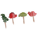 24PCS Assorted Dinosaur Turtle Cupcake Picks Cake Toppers Party Decoration
