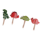 24PCS Assorted Dinosaur Turtle Cupcake Picks Cake Toppers Party Decoration