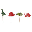 24PCS Assorted Dinosaur Turtle Cupcake Picks Cake Toppers Party Decoration
