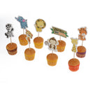 24 Pieces Zoo Wild Animal Monkey Zebra Lion Cupcake Toppers Cake Picks Decorations Wedding Baby Shower Favors Party Supply