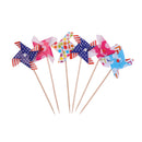 6 Pieces Lovely Mini Windmill Cupcake Picks Cake Toppers Wedding Baby Shower Party Cake Baking Decorations