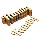 10 Pieces Natural Family Wooden Craft Cut Wooden Pieces Card Making DIY