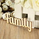 10 Pieces Natural Family Wooden Craft Cut Wooden Pieces Card Making DIY