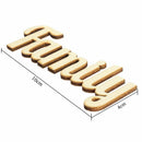 10 Pieces Natural Family Wooden Craft Cut Wooden Pieces Card Making DIY