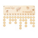 Special Day Blank MDF Unpainted Birthday Reminder Sign with Mini Circles