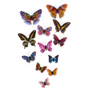 12 Pieces Night Glow Multicolor Butterfly Wall Stickers Art Decal Bathroom Bedroom Home Decor