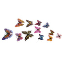 12 Pieces Night Glow Multicolor Butterfly Wall Stickers Art Decal Bathroom Bedroom Home Decor