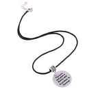 Nanny & Grandson Forever Love Round Pendant Leather Chain Necklace Gift