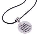Nanny & Grandson Forever Love Round Pendant Leather Chain Necklace Gift