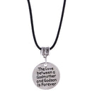 The Love Between A Godmother and Godson is Forever Silver Pendant Necklace