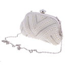 Ladies Women Girl's Evening Wedding Party Bag Handbag Clutch Beaded Pearl Crystal Purse