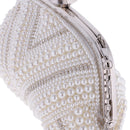 Ladies Women Girl's Evening Wedding Party Bag Handbag Clutch Beaded Pearl Crystal Purse