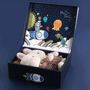 Creative Outer Space Theme Kids Self Stand Gift Box Party Bag Card Favor Set