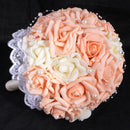 Artificial Flowers Simulation Bridesmaids Bouquet Wedding Home Decor Beige
