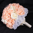 Artificial Flowers Simulation Bridesmaids Bouquet Wedding Home Decor Beige