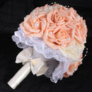 Artificial Flowers Simulation Bridesmaids Bouquet Wedding Home Decor Beige