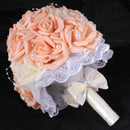Artificial Flowers Simulation Bridesmaids Bouquet Wedding Home Decor Beige