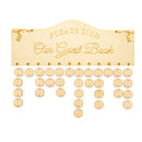 Wedding Guest Book Alternative Wood Round Sign Guest Book Drop Box Top