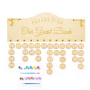 Our Guest Book Wooden Plaque Signs Board Calender with 2Pieces Paints for Wedding Decoration